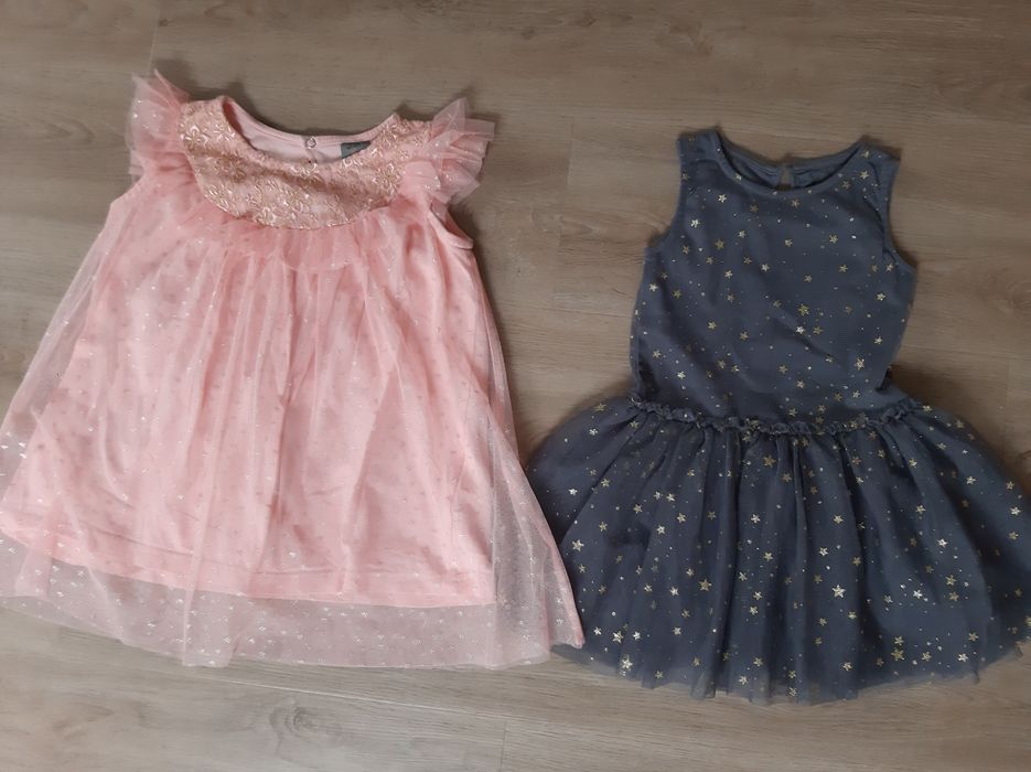 Śliczne sukienki z tiulem rozm.92 na bal, do przedszkola