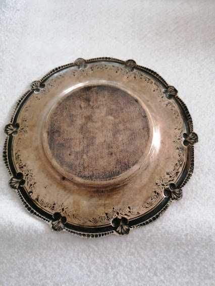 Salva de prata muito antiga 18 cms