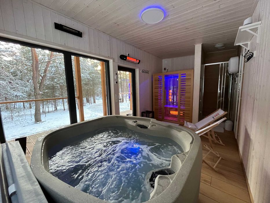 2os Studio z kominkiem łazienką kuchnią cieplutko WiFi na odludziu las