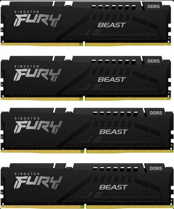 ОЗУ Kingston FURY 128GB (4x32GB) DDR5 5600 MHz Beast Black