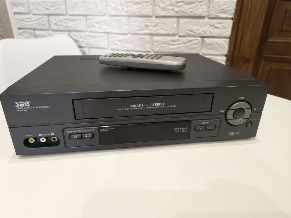 SEG VCR5351 / HI-FI Stereo / 6 Głowic / Video VHS / Magnetowid