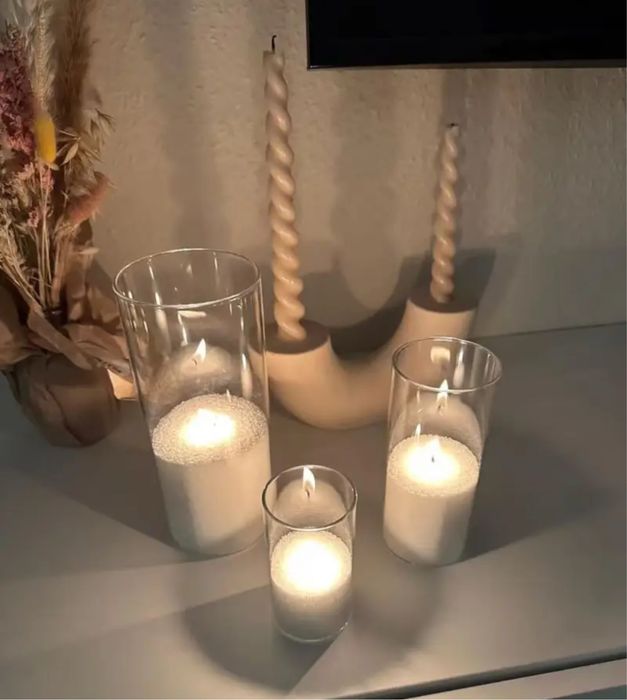 Набір скляних ваз для декору/насипних свічок/квітів