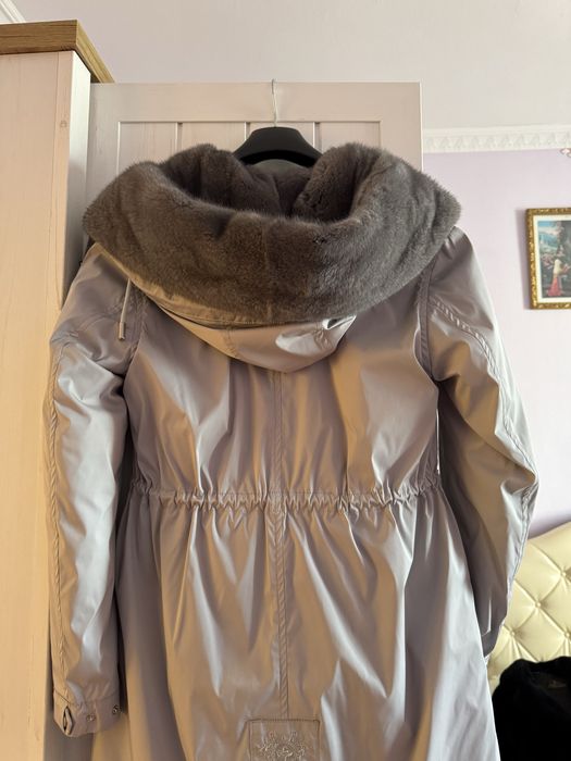 Жіноча зимова парка NUOFUYI з хутром норки,розмір 38