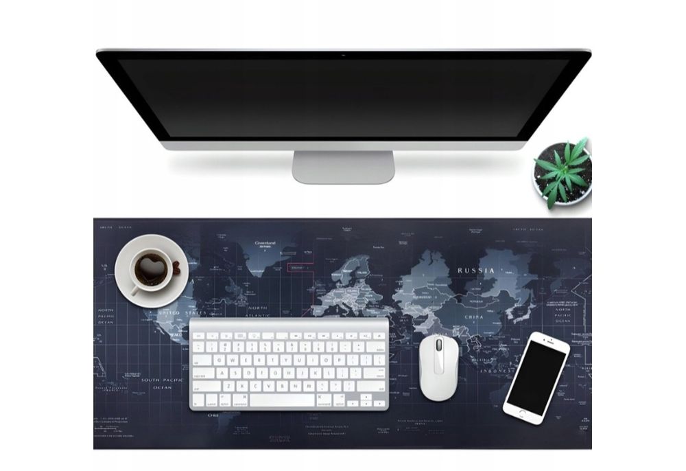 Podkladka pod mysz XXL 100x50 mapa geograficzna