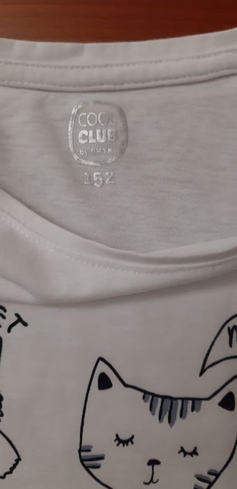 Bluzka biała z nadrukiem Coolclub r.152