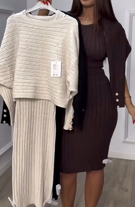 Жіночий костюм ( сукня + светр)