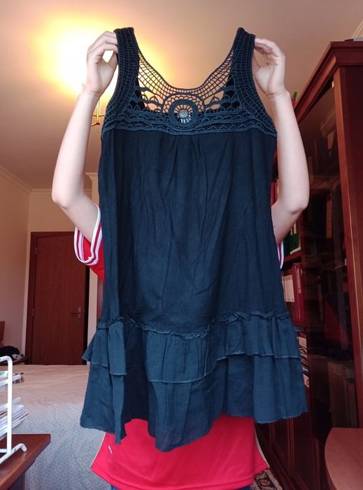 Túnica preta da Pull & Bear