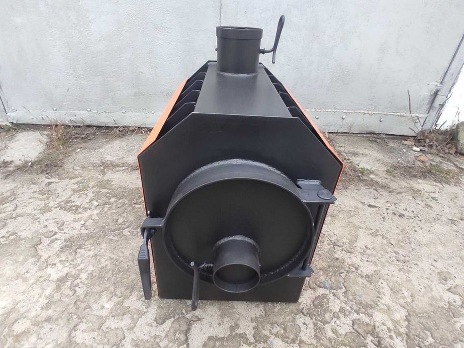 ДО 8 ЧАСОВ! С Обдувом! Печь Буржуйка Булерьян H55-3 / ТЕПЛО В ХАТІ