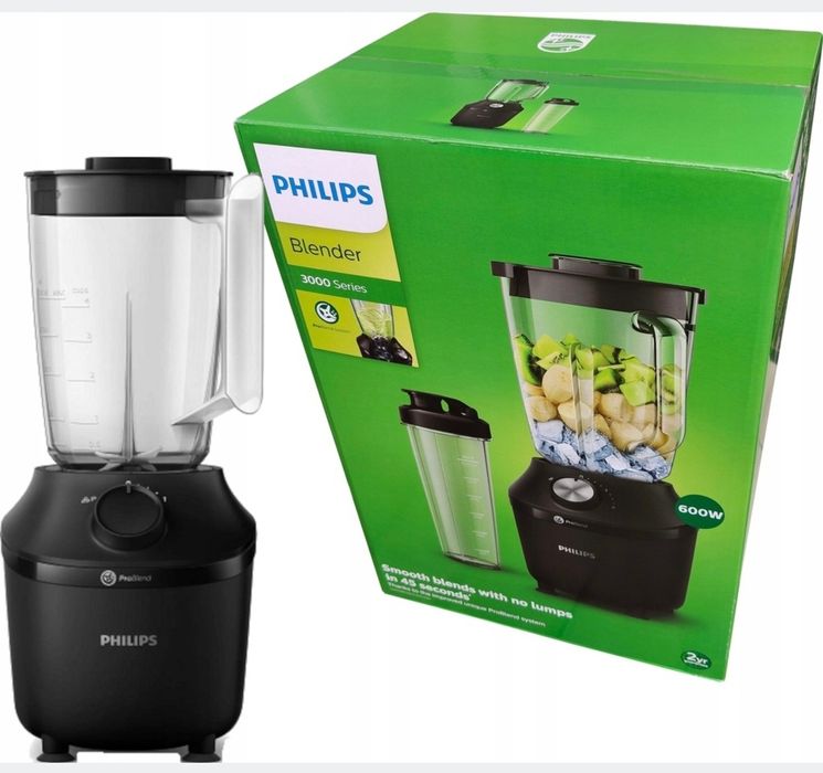 Blender Kielichowy Koktajler Philips HR2291/41 600W + Bidon