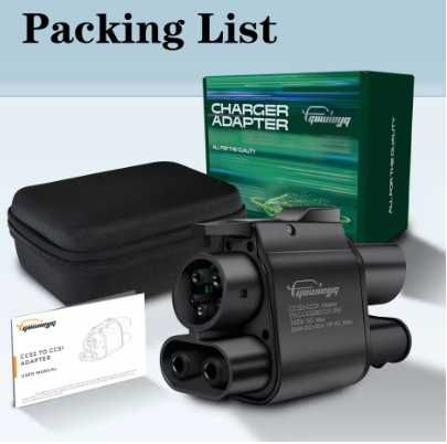 Guwieyg. модель 2026 р. Адаптер перехідник CCS2-CCS1 для авто з США