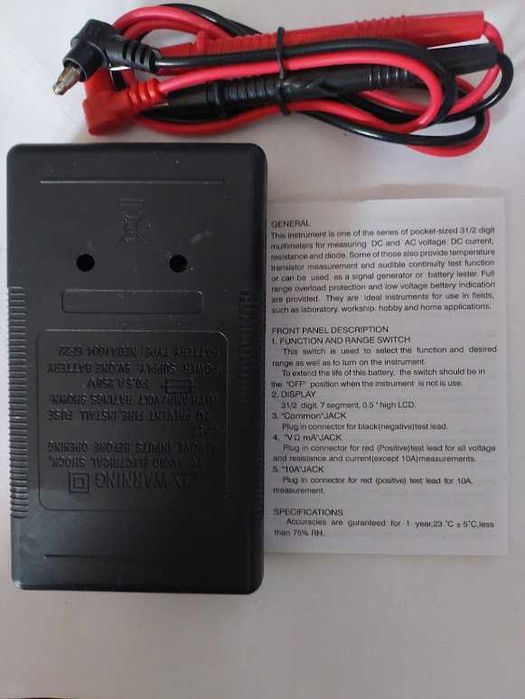 Miernik wielkości elektrycznych DT-830B - U, A, R, - darmowa dostawa In Post