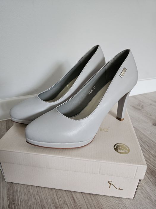 Buty czółenka szare Sergio Leone