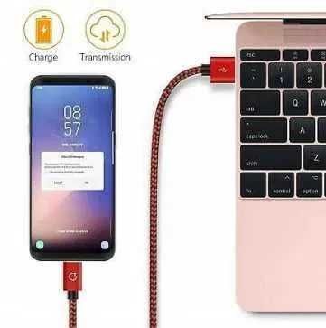 Komplet 3 szt Nowy KABEL USB-C TYP C 1m / 1.5m / 2m różne kolory