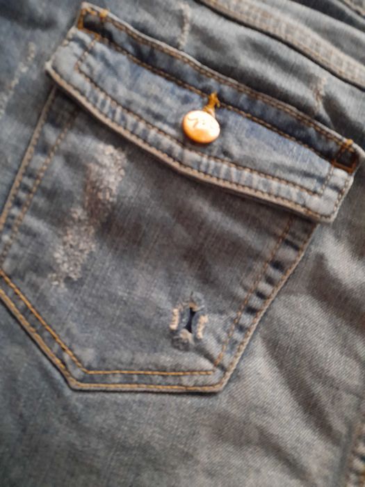 H&M MAMA spódnica jeans mini z przetarciami M