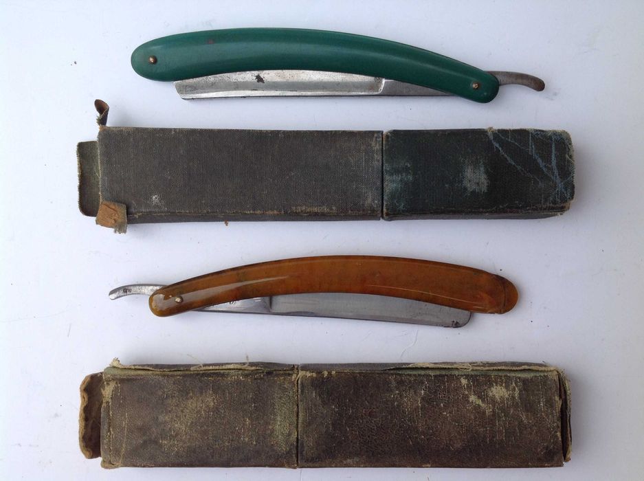 Опасная бритва цена за 2 шт в футляре ОКА ТВ («Труд Вача») СССР