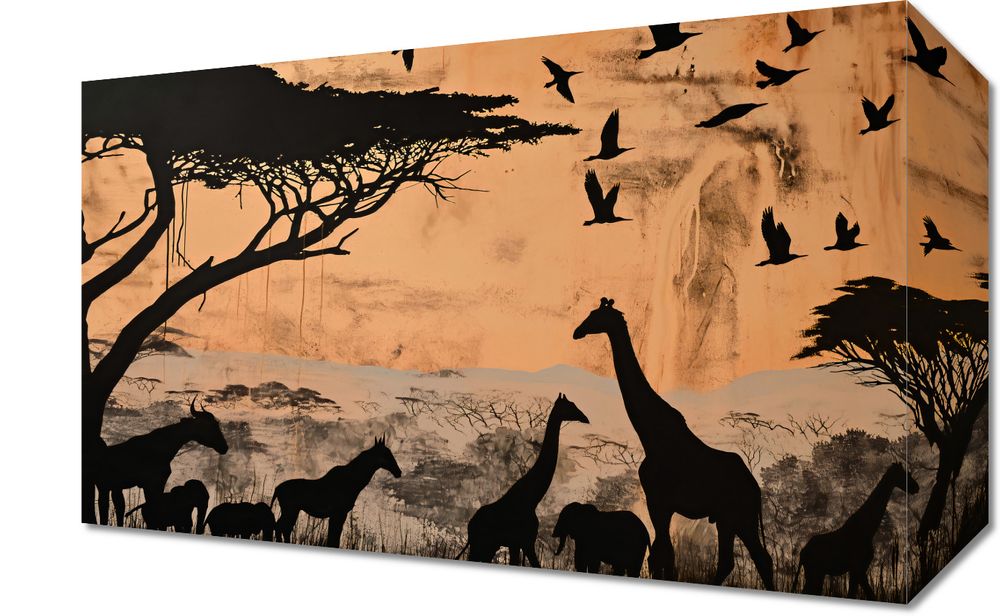 Obraz 30x20cm Zarysy z Sawanny
