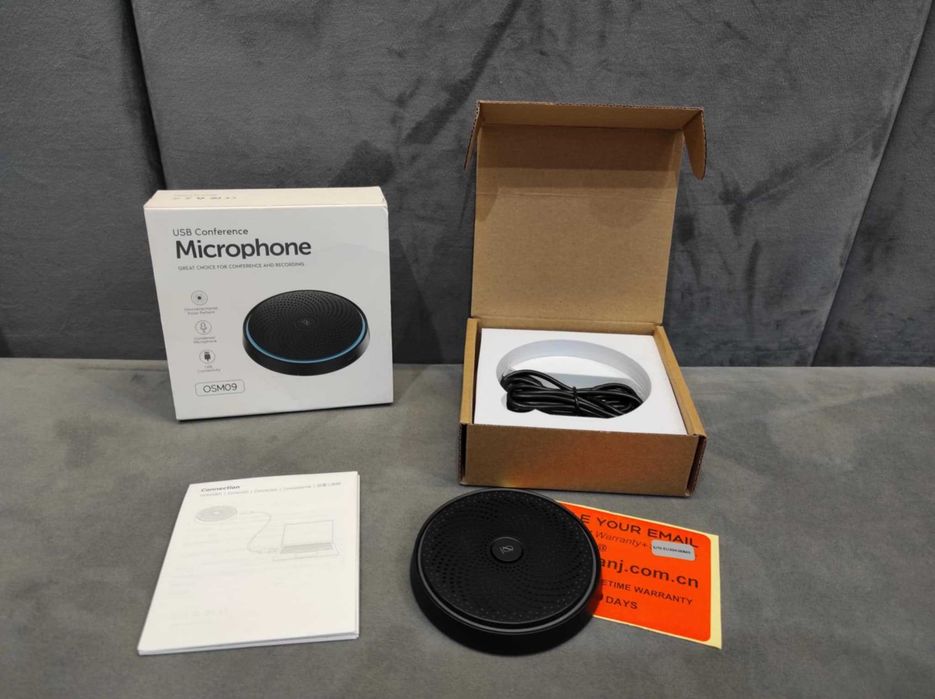 Mikrofon konferencyjny USB, zasięg 3m, Mac OS X i Windows.