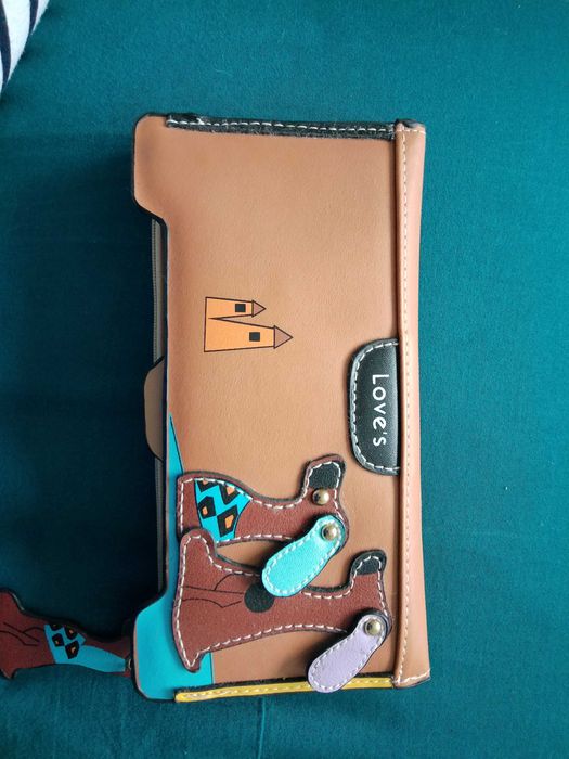 Portfel skóra eko sygnowany Love's wizerunek piesków