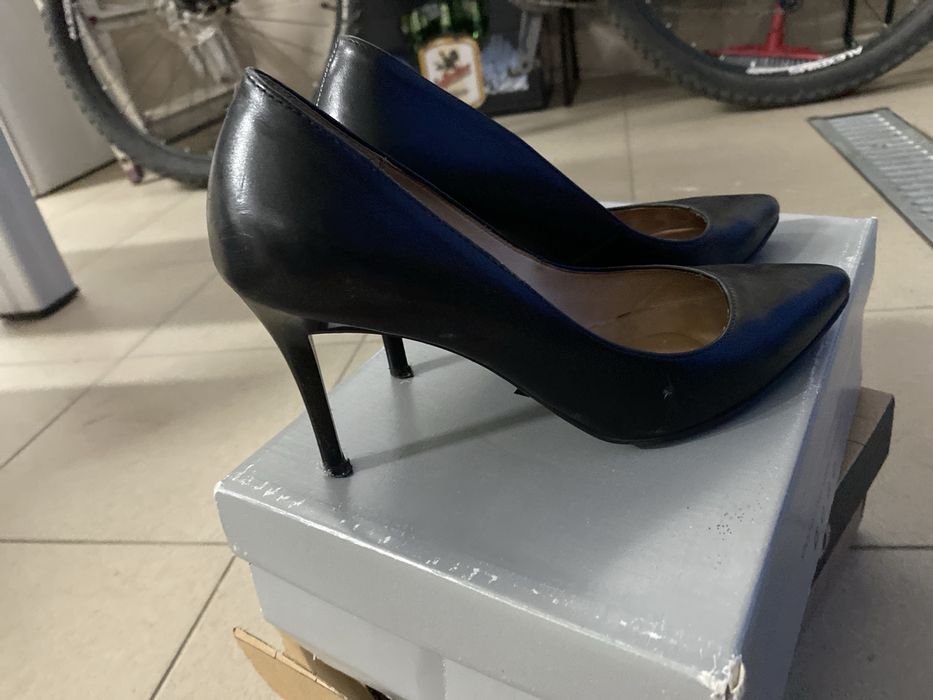 Szpiilki czarne skorzane Ryłko