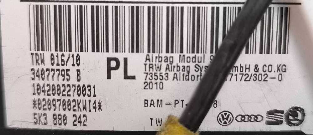 Airbag Banco Direito | VW | GOLF VI (5K1) [10.2008 - 12.2014]