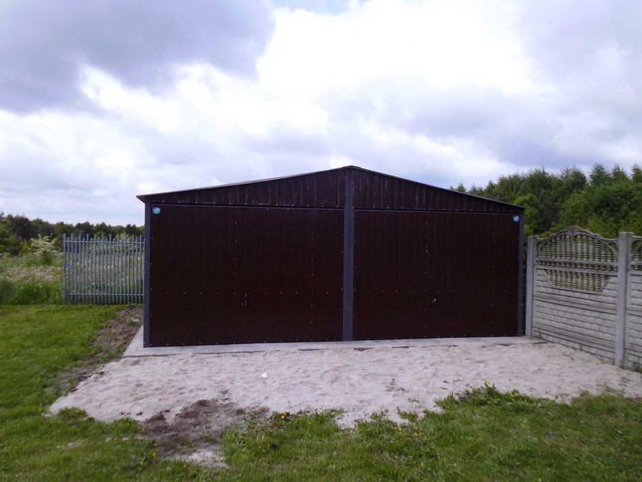 Garaż blaszany 6x6 Ocynk