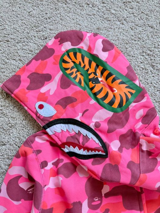 Зип худи Bape Shark Pink