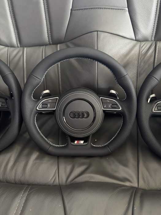 Kierownica Ścięta S-line A6 C7 A7 komplet poduszka a4 b8 A5 A3 8V