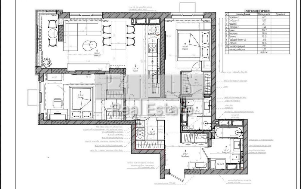 3-комнатная квартира по адресу ул. Вышгородская (площадь 84 м²) - Atlanta.ua - фото 20
