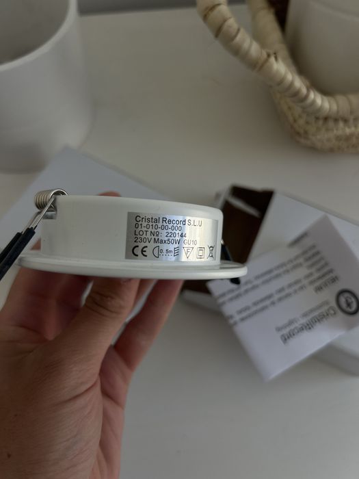 Foco encastrar em metal branco 18 unidades