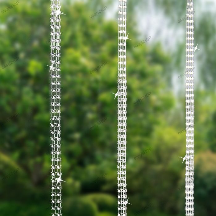 Firana 140x300 z gipiurą i wiszącymi kryształkami