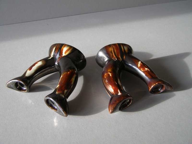 Dwa świeczniki PRL - TECHNOPLASTYKA , Kraków + metka