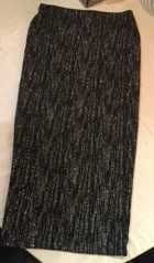 River Island_ Spódnica/ Ołówek_Czarna/ Brokat_ S_Lux