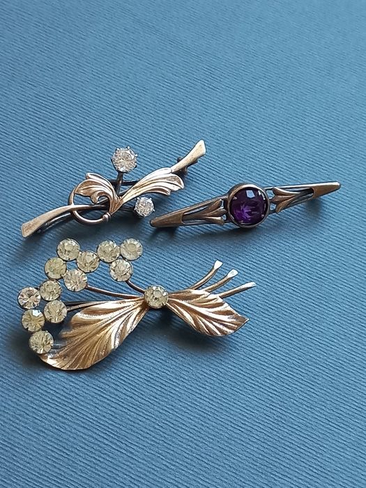 Броши серебро 875проба, редкость