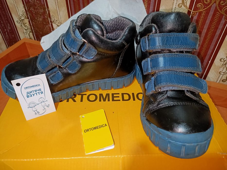 Дитячі ортопедичні черевики Ortomedica 250-06 профілактичні сині