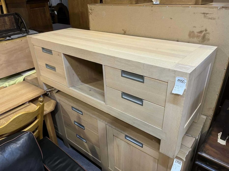 Szafka rtv drewniana dębowa jasna nowoczesna holenderska FVDOWÓZ