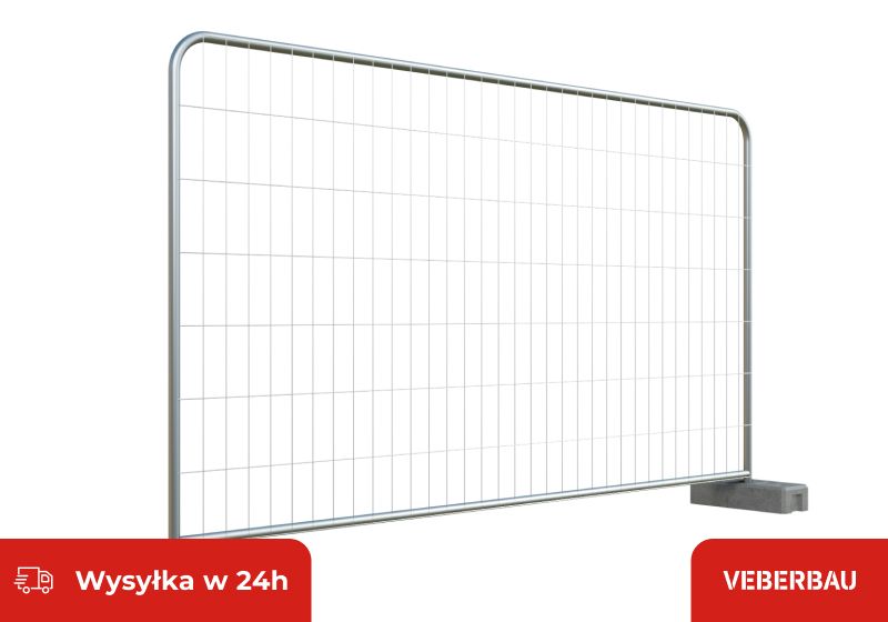 Ogrodzenie Budowlane ażurowe zaokrąglone 3,5 x 2 m, Przęsło Tymczasowe