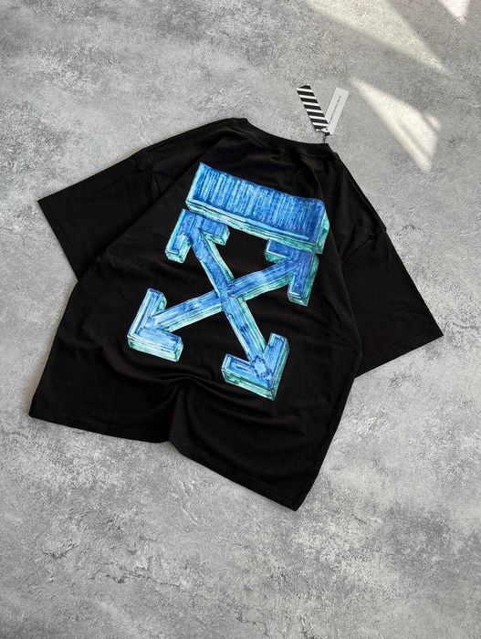 Оверсайз футболка Off White | Футболка Офф Вайт с бирками (оф уайт)