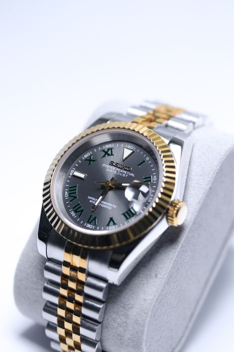 Zegarek Custom Mod Datejust Wimbledon Gold Złoty Seiko Mod