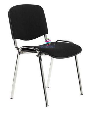 Cadeira 4 Pés Fixa Visitante Pele Sintetica / Tecido ESTRUTURA CROMADA