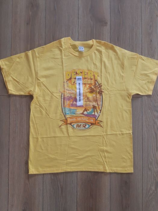 Nowy męski t-shirt z wakacyjnym nadrukiem