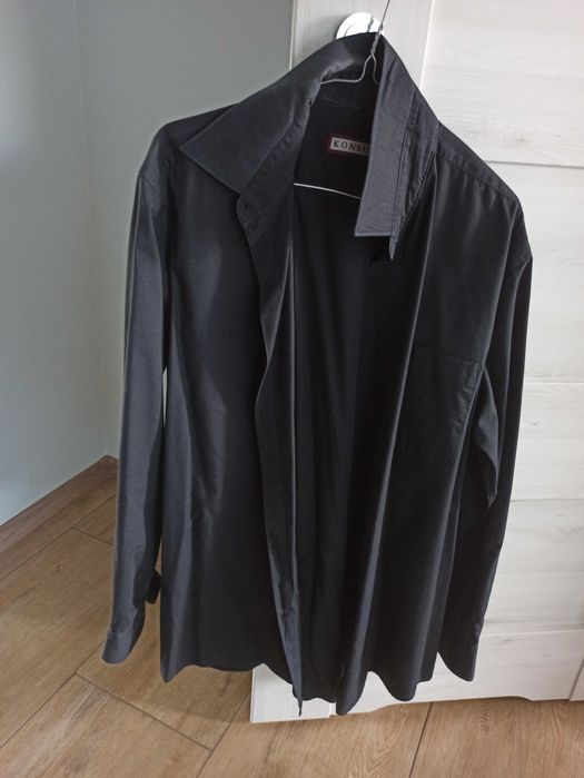 Koszula męska czarna Konsul długi rękaw ok. 190 cm