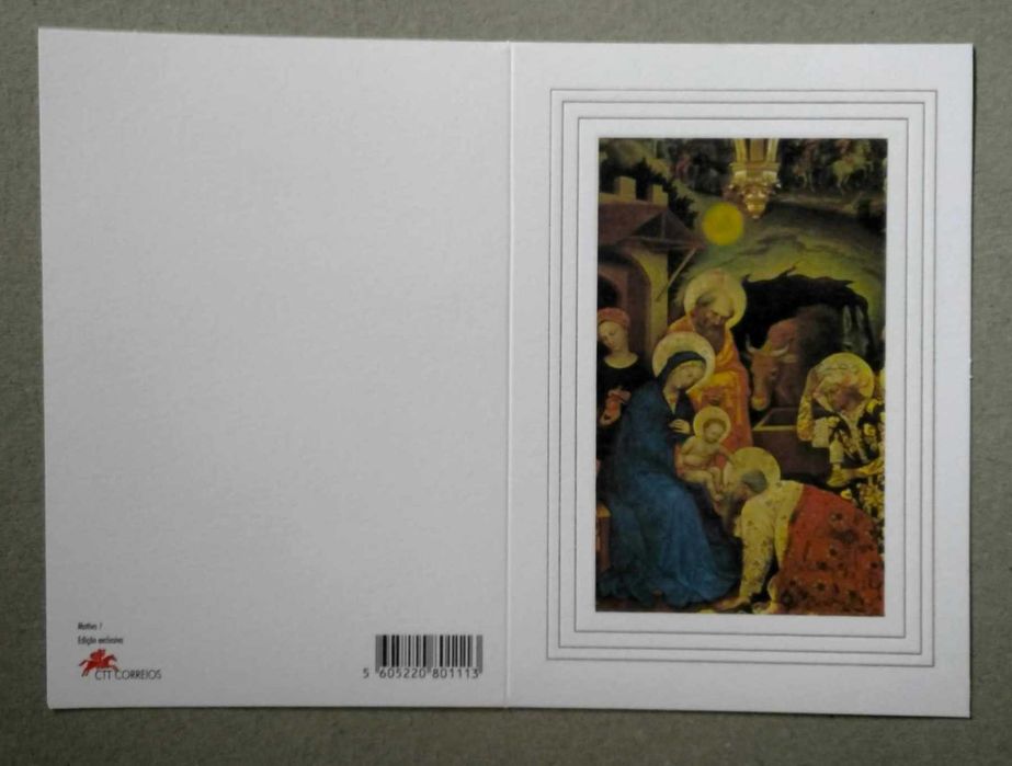 Conjunto de 5 Postais de Natal CTT Antigos