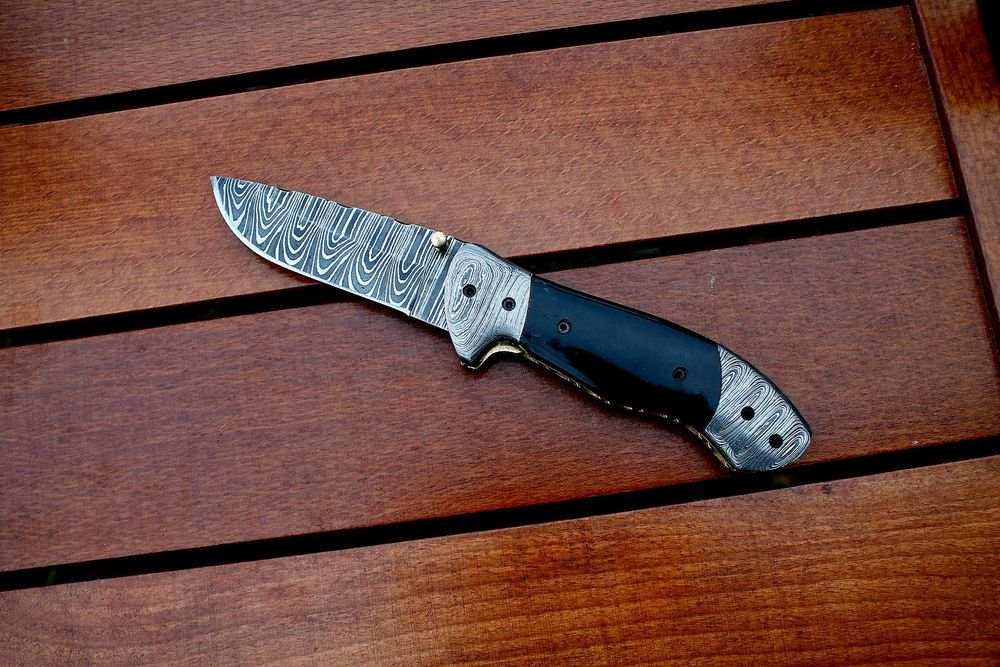 Дамаск. Большой складной нож - 4