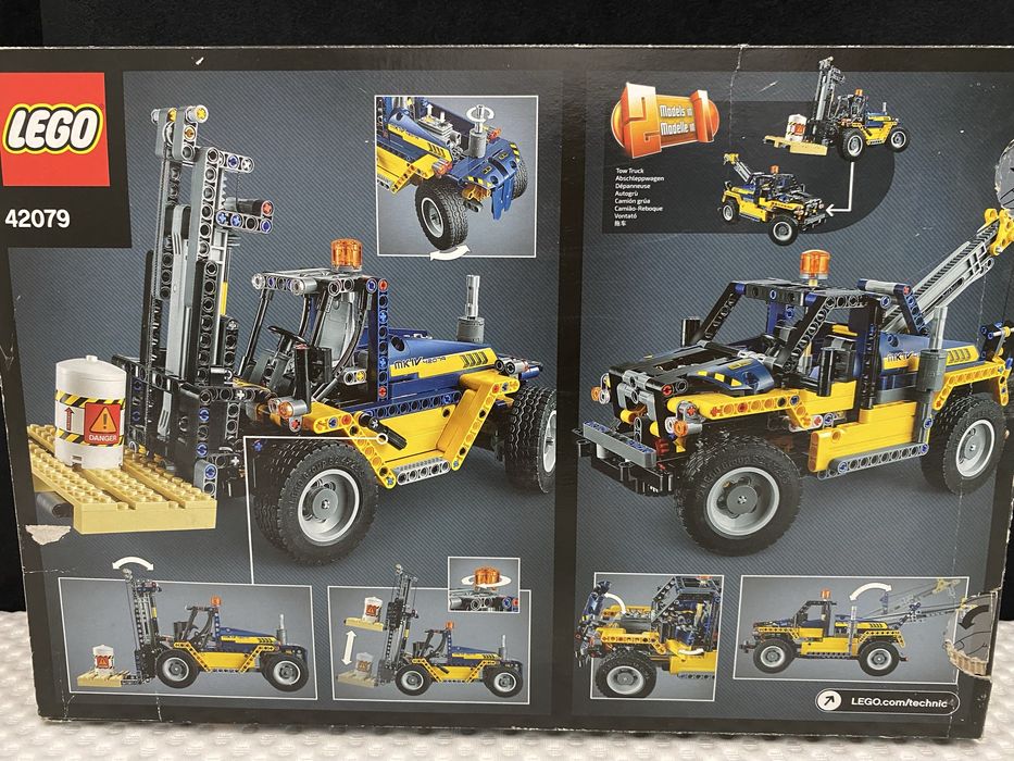Lego TECHNIC 42079 wózek widłowy oraz holownik