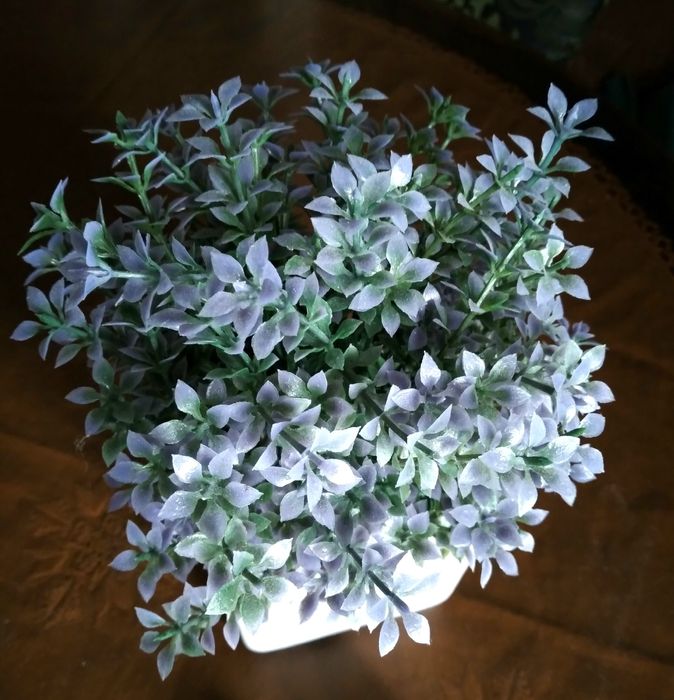 Штучні квіти лаванда  у керамічному горщику