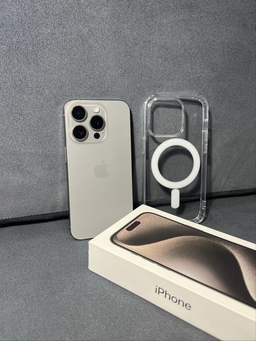 iPhone 15 Pro Titanum - 100% baterii! - Idealny + Gratis