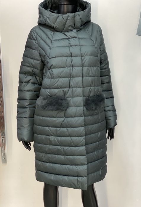 Жіночий пуховик зимова довга куртка женская 50 52 54