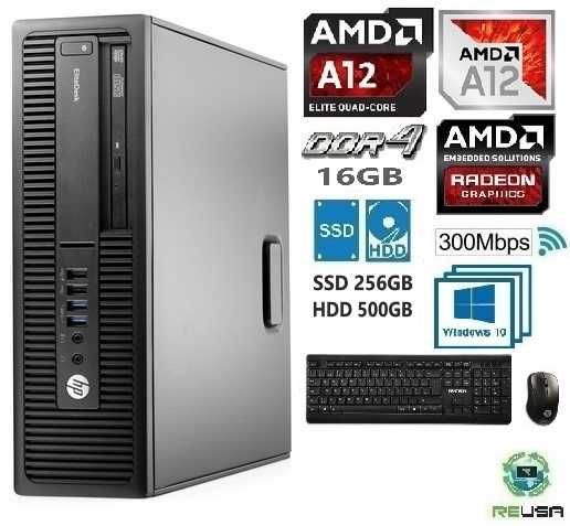 Pç HP705G3 6ªG|AMD-3.7Ghz|16G|SSD256G+HDD500G|Wifi+BT|VGA/DP|W11
