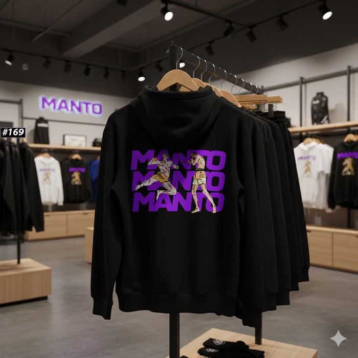 С М Л ХЛ // Худи черное MANTO Stomp // Разные Принты // МАНТО Стомп