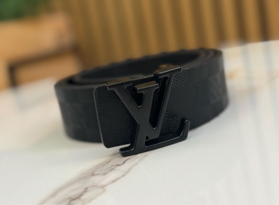 Pasek LV czarny Black monogram Premium